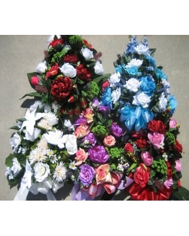 Silk flowers for mausoleums